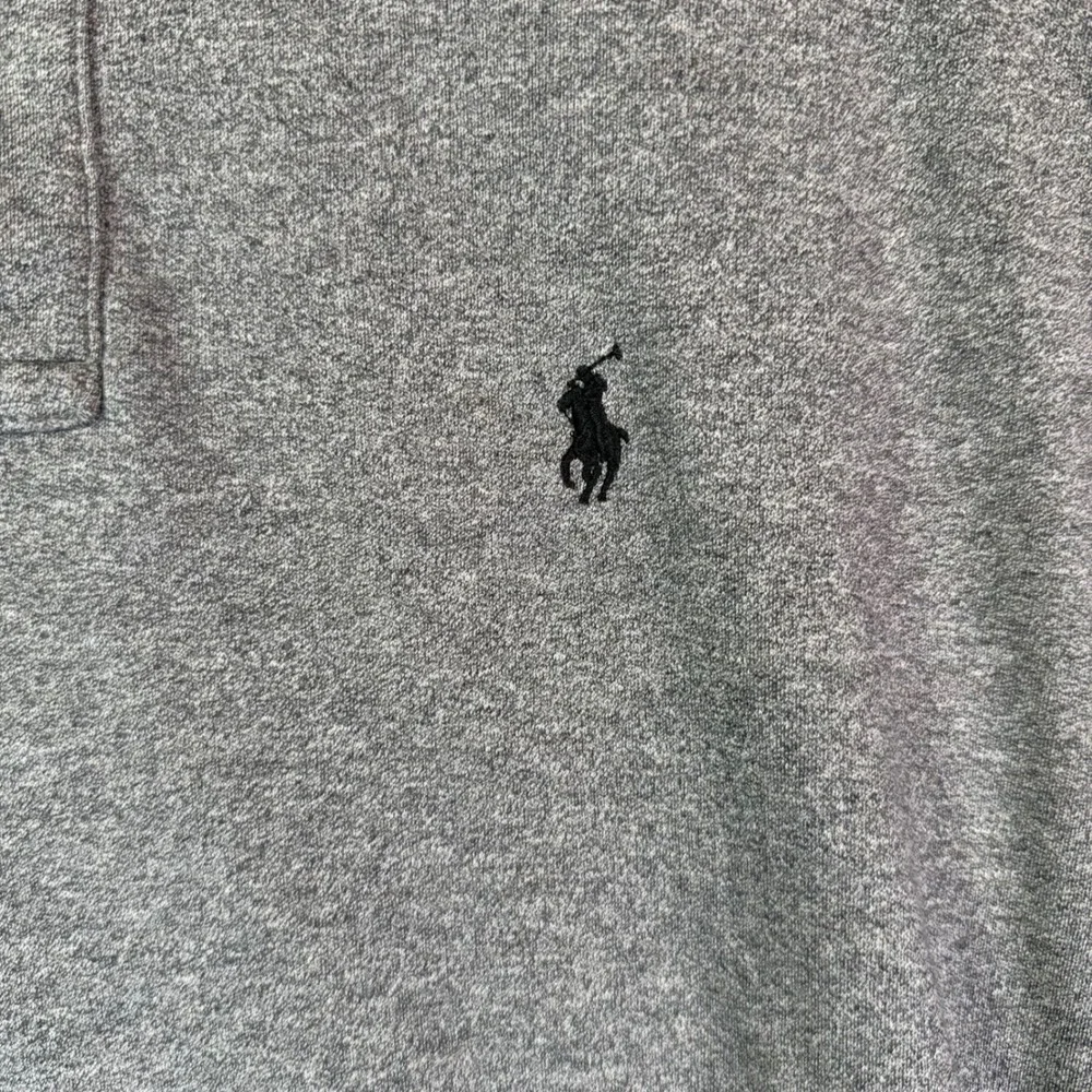 Polo Ralph Lauren Polo Shirt Mens L Grey Heather Solid Short Sleeve Pony Logo